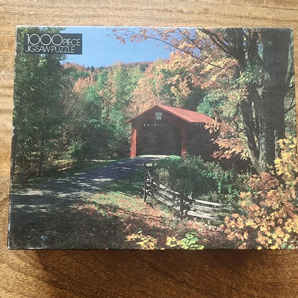 Golden Autumn Passage 1000 Piece Jigsaw Puzzle Scenic Multicolor 21.5x27.5 In - Picture 1 of 5